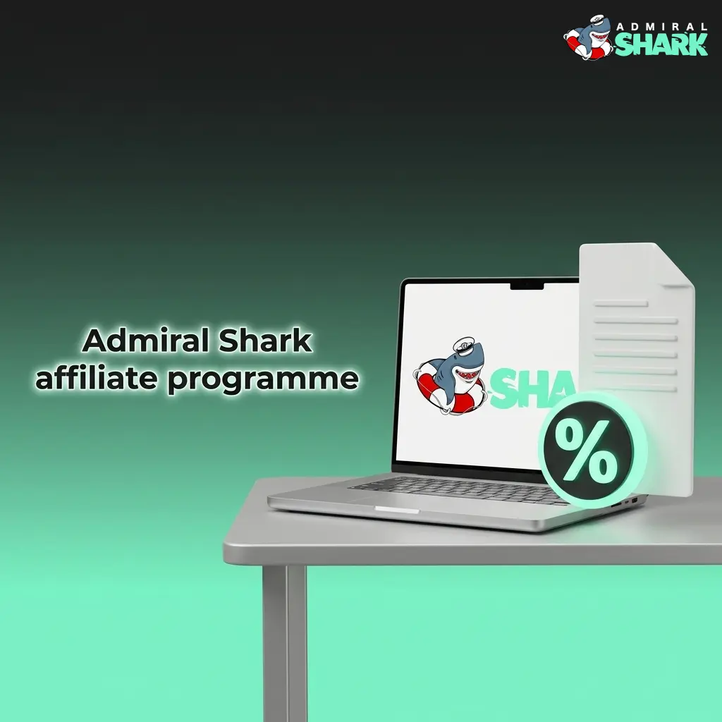 Admiral Shark affiliate programme – earn commissions promoting the online casino and sportsbook with tracking links and marketing support