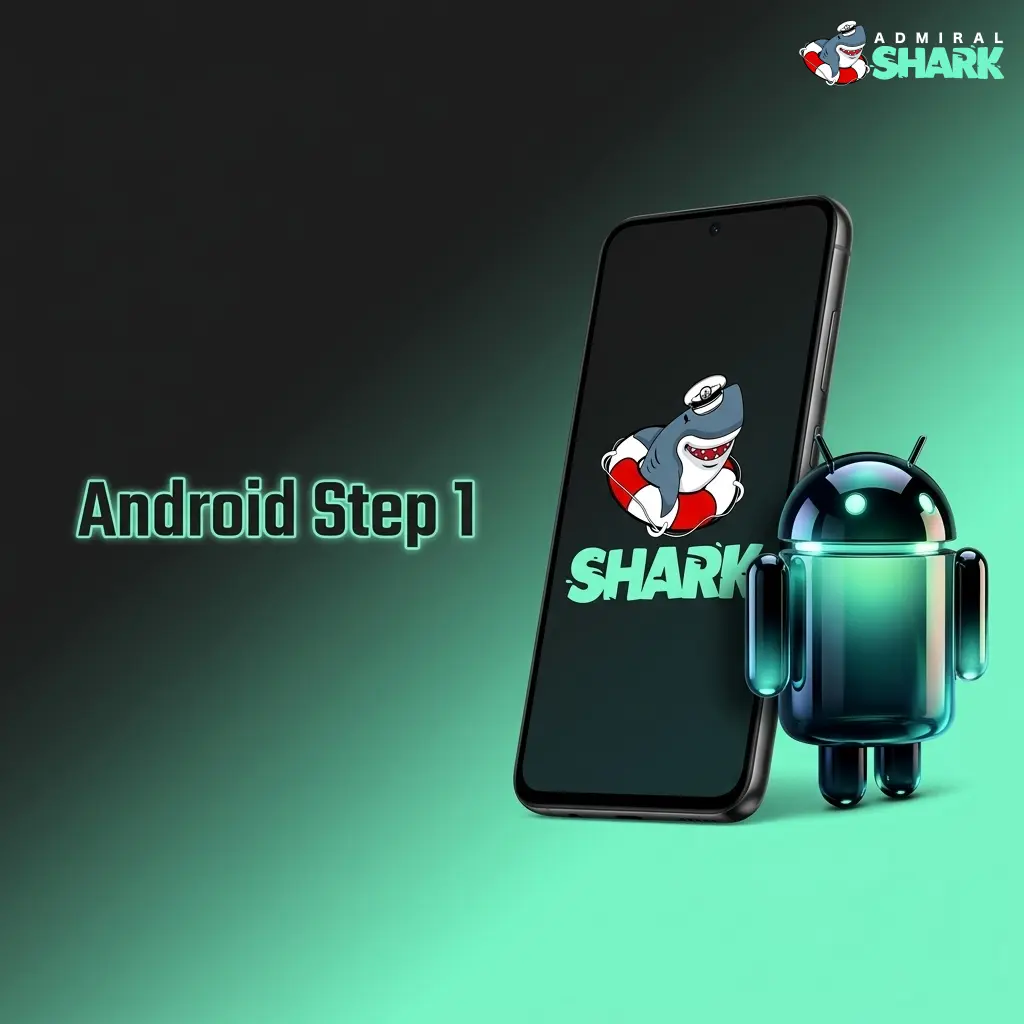 Admiral Shark APK download initiated on Android device from official website link