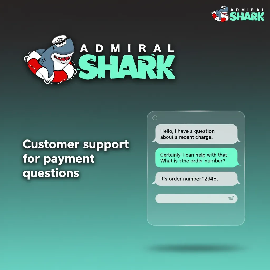 Payment support 24/7: live chat, email payments@admiralshark.com, or in-app ticket for deposit/withdrawal issues.