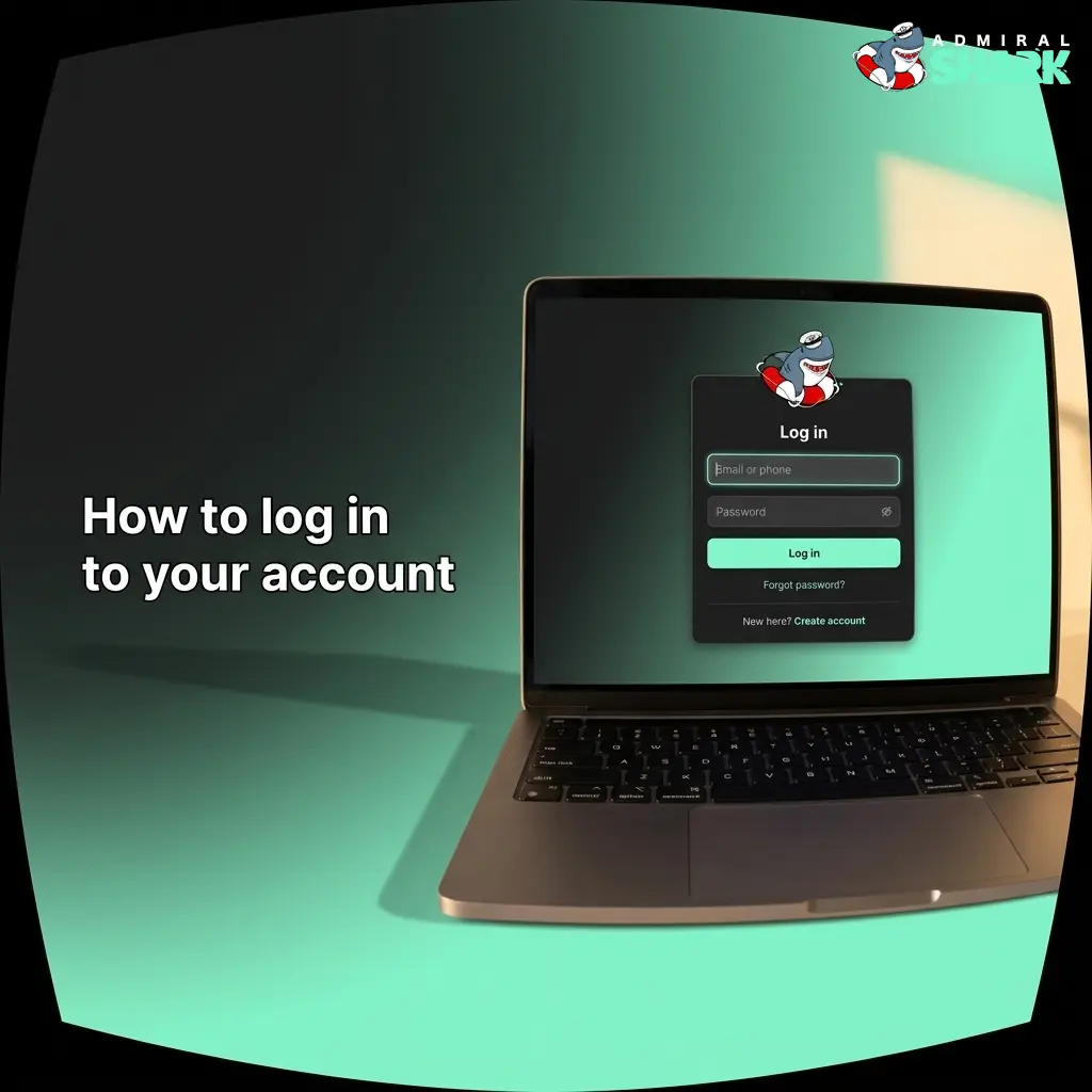 Step-by-step guide showing how to log in to your account using email, password, and authenticator code