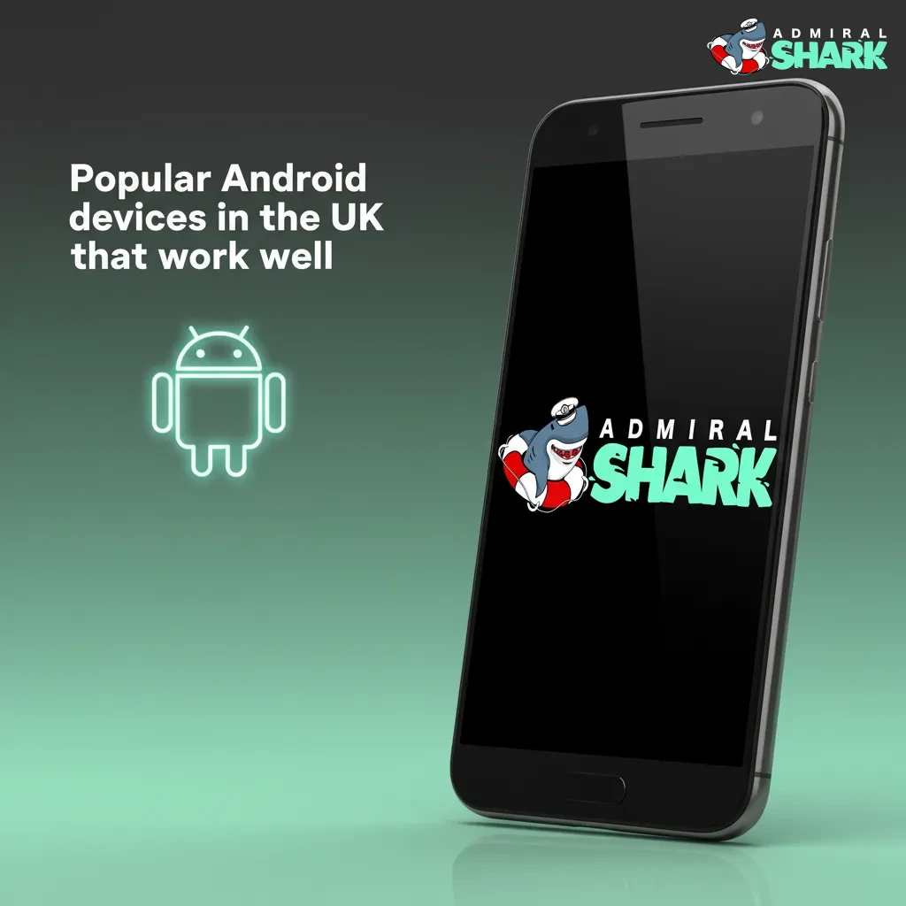 Android phones in the UK compatible with Admiral Shark mobile: Galaxy S23, A54 5G, Pixel 7, OnePlus 10 Pro, and more.