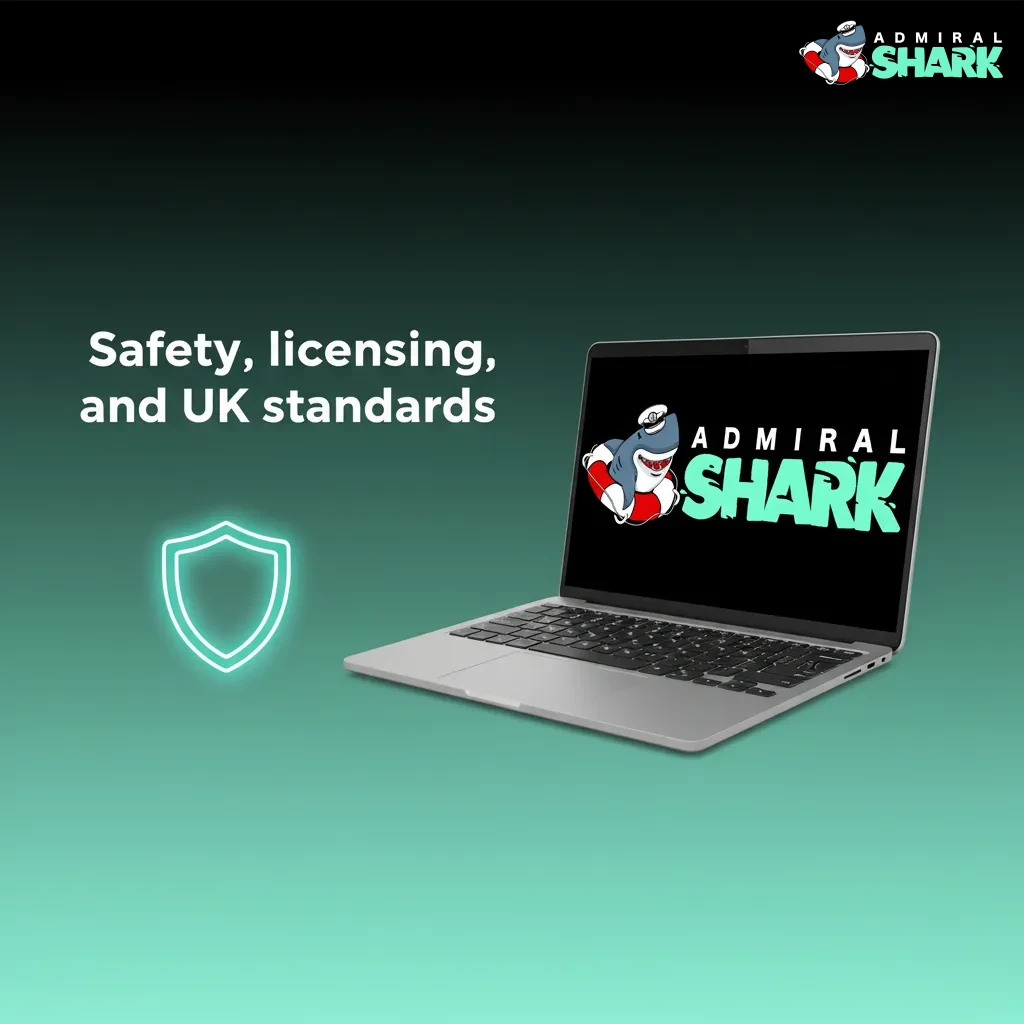 Icons of SSL lock, eGaming licence, KYC age verification, and safer gambling under UK standards