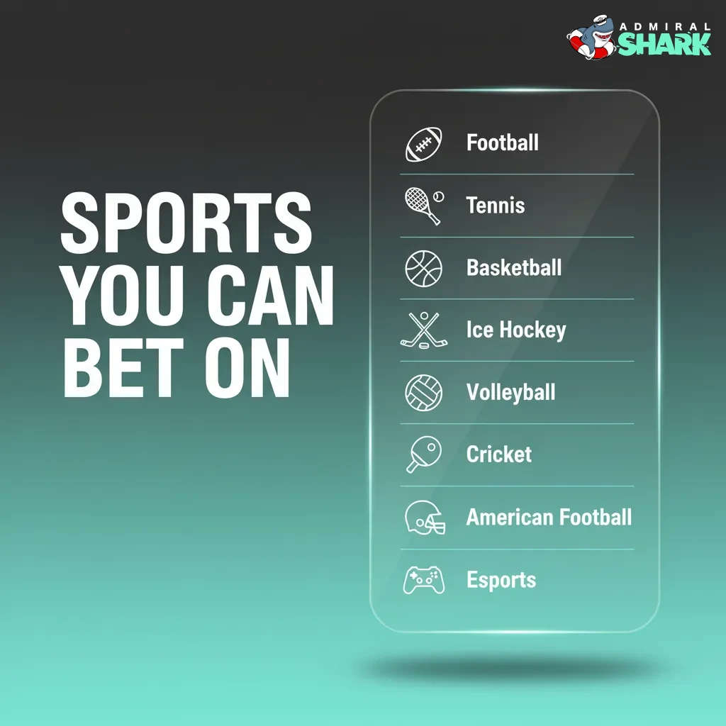 Sports You Can Bet On: icons for football, horse racing, tennis, cricket, rugby, with live and pre-match betting highlighted