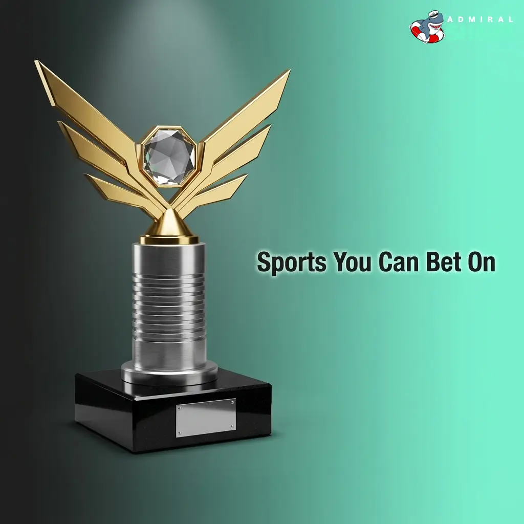 Sports betting options at Admiral Shark covering football, horse racing, tennis, cricket, and rugby with pre-match and live markets