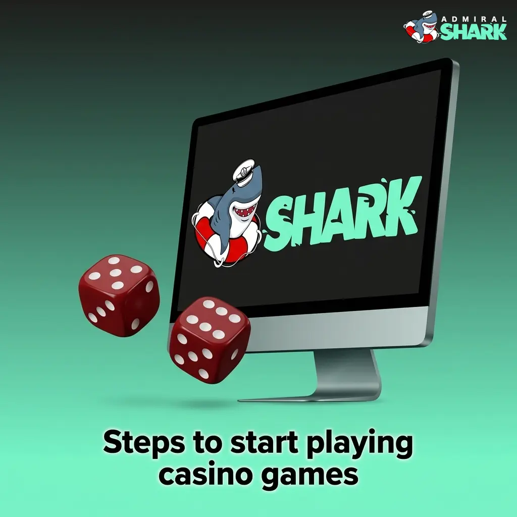Step-by-step guide to start playing casino games at Admiral Shark, from registration to setting play controls