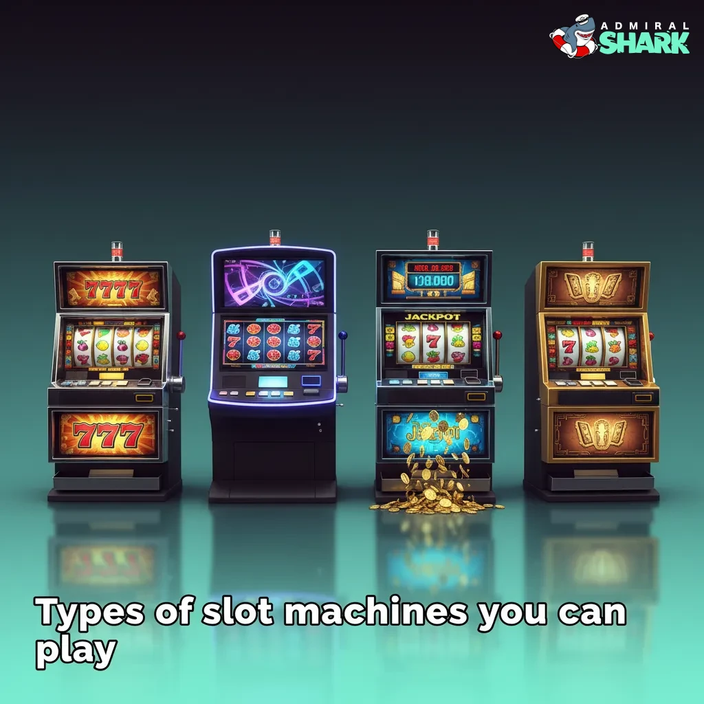 Infographic listing slot machine types: Classic, Video, Megaways, Jackpot, Cluster Pays, Hold & Win, Bonus Buy.
