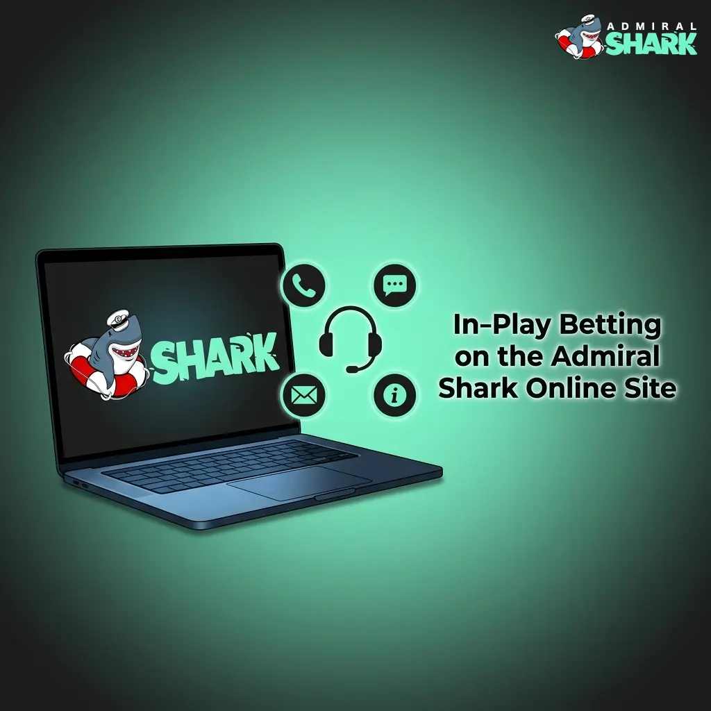 Live in-play betting interface on Admiral Shark showing real-time odds for football, tennis, basketball and eSports markets