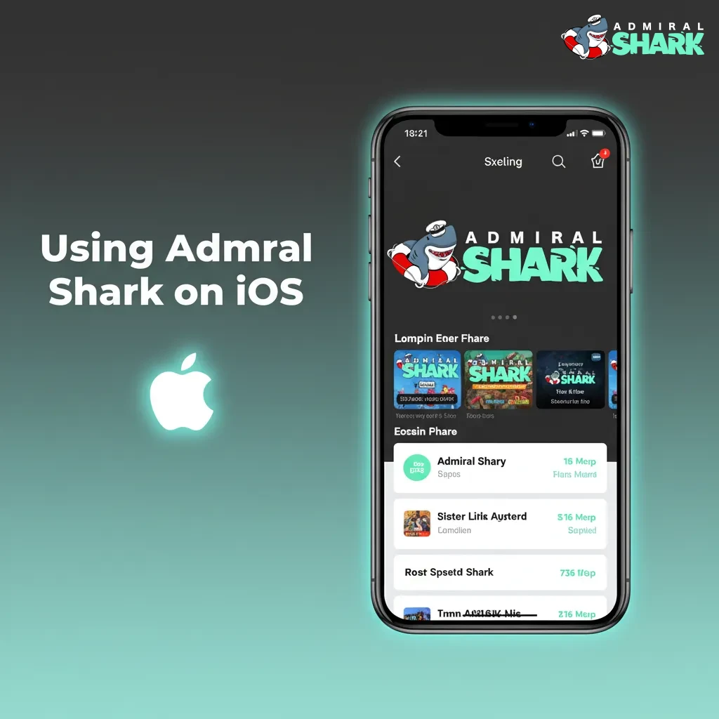 iPhone and iPad on iOS showing Safari steps to add Admiral Shark PWA to Home Screen for quick, full-screen access.