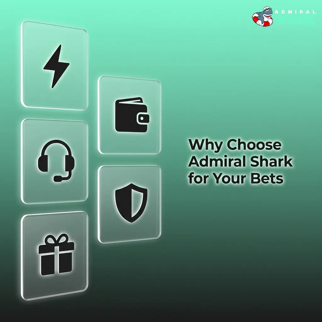 Admiral Shark betting site showing Premier League odds, quick bet slip, and mobile-first design for UK sports markets