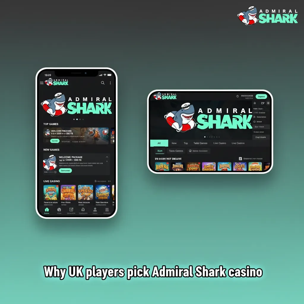 Admiral Shark UK perks: fast GBP payments, fair RTP, top studios, mobile play, sports/esports, safer tools, 24/7 support