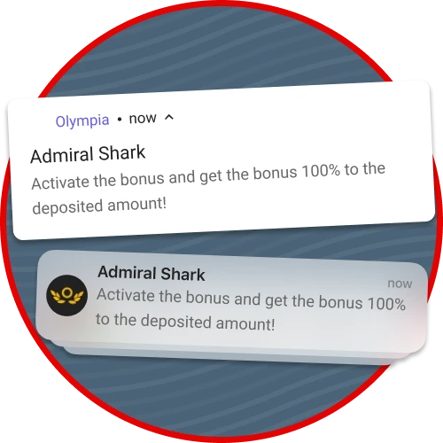 Receive real-time push notifications for price boosts, live match results, and cash out options at Admiral Shark.