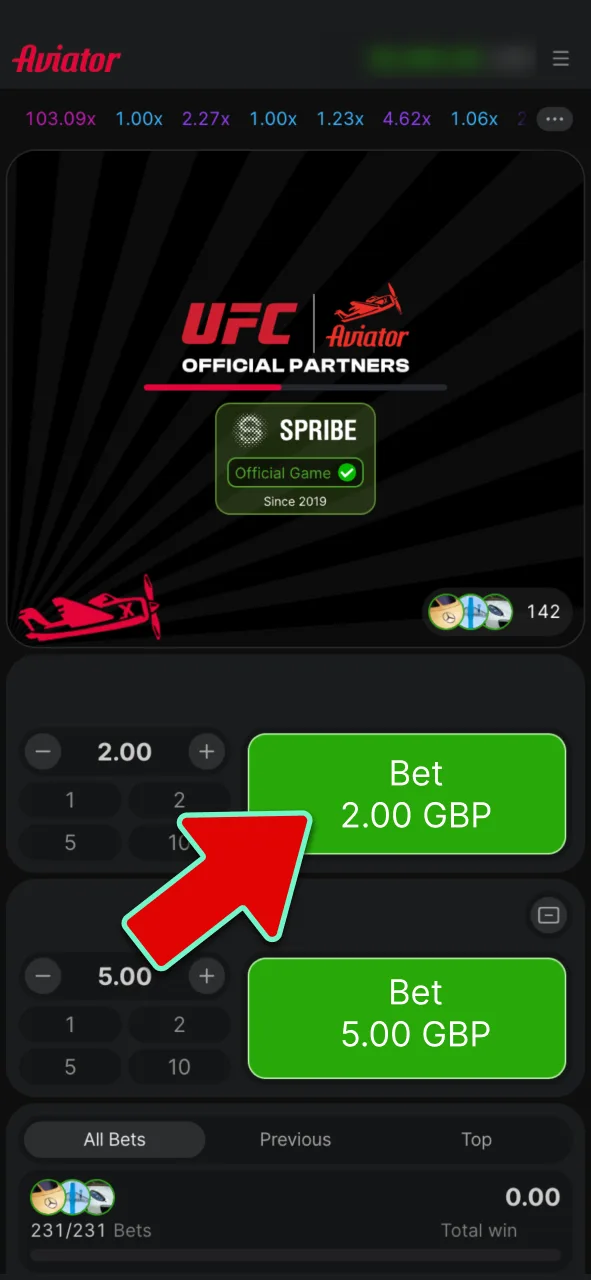 Choose your wager, enable automated betting tools, and place your bets in Admiral Shark Aviator.