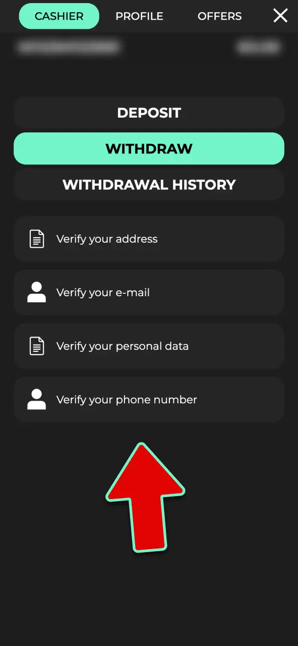 Confirm account details and make secure GBP deposits at Admiral Shark Casino.
