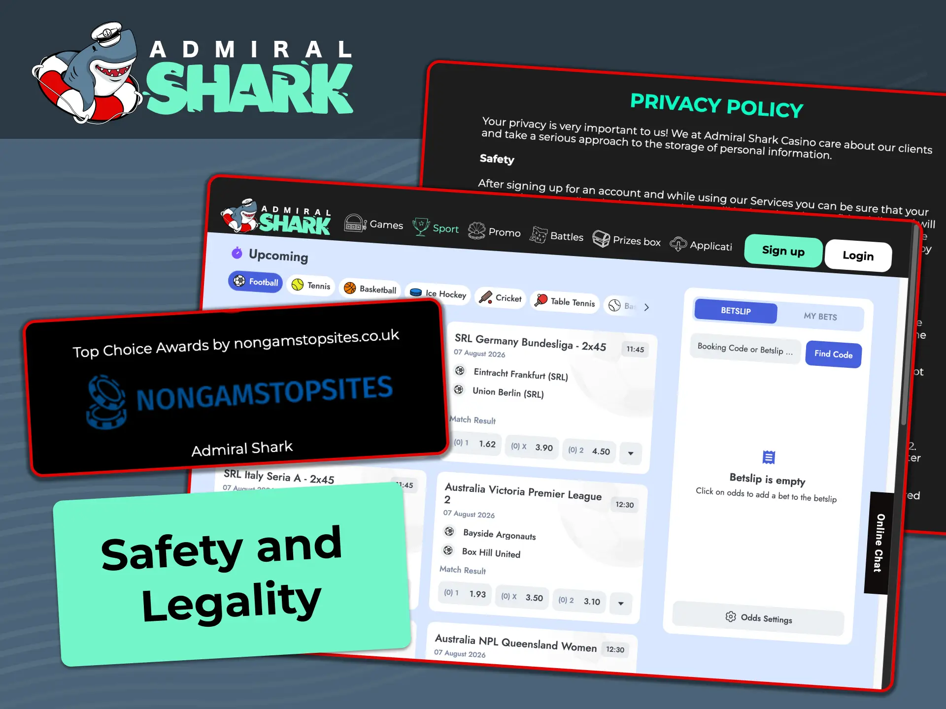 Access legal betting services on Admiral Shark protected by advanced encryption and responsible tools.