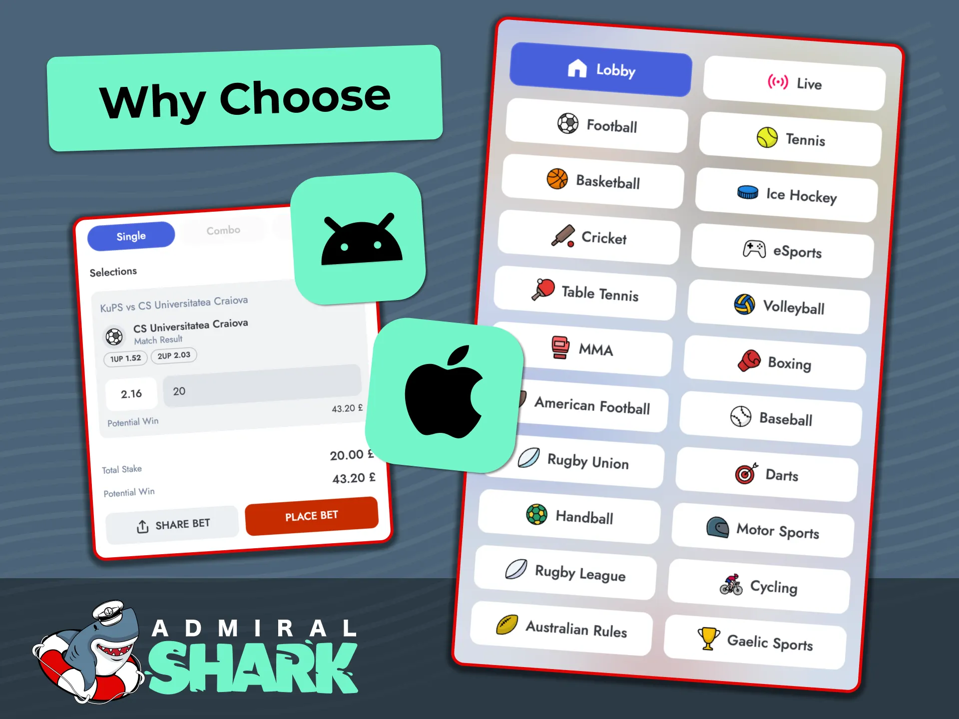 Place pre-match and in-play wagers on UK fixtures with competitive odds and responsible gaming tools at Admiral Shark.