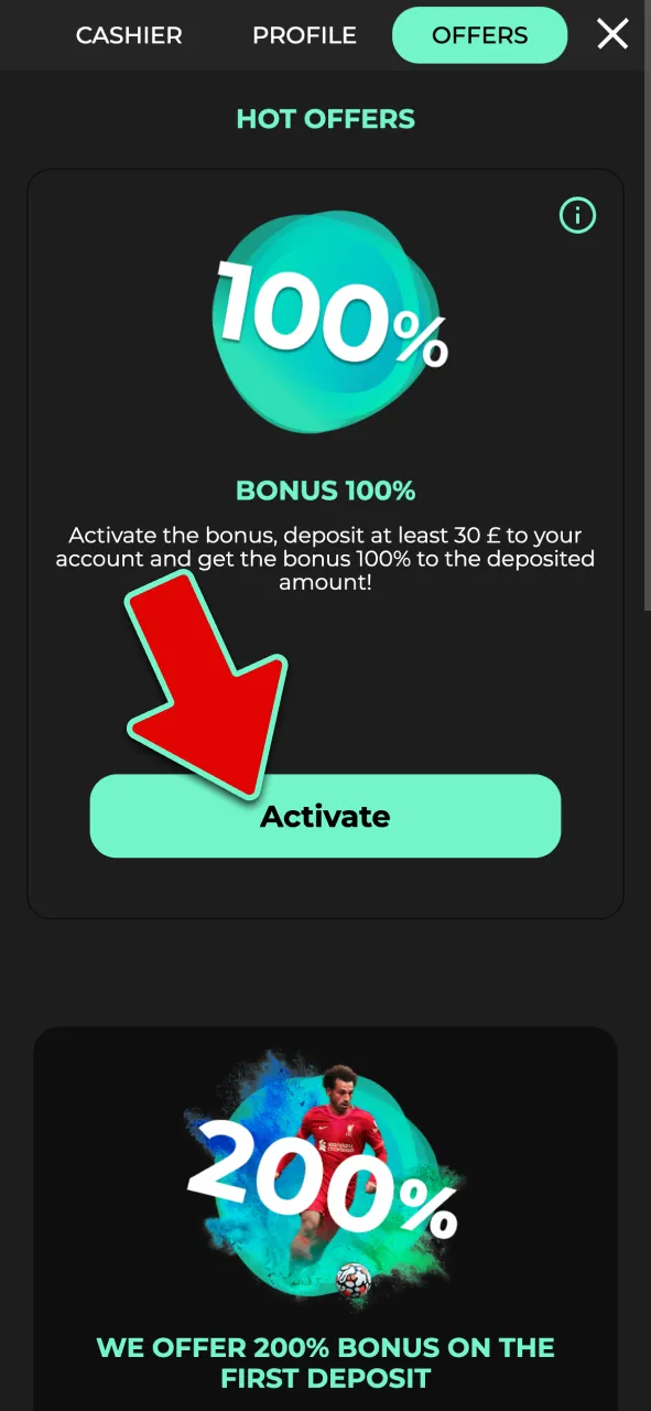 Activate your offer on the Promotions page, then launch an eligible slot at Admiral Shark.