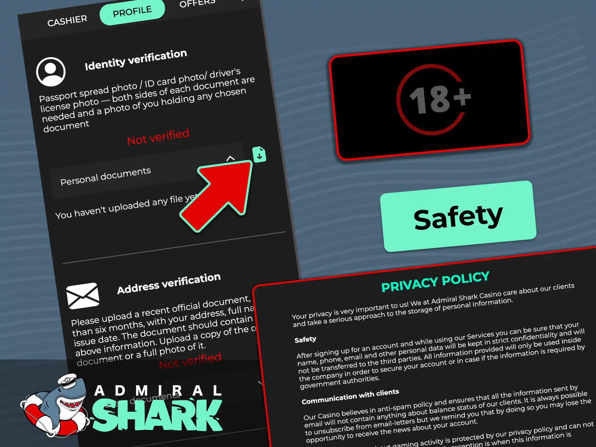 Explore player protection standards, KYC verification, and privacy controls at Admiral Shark Casino.