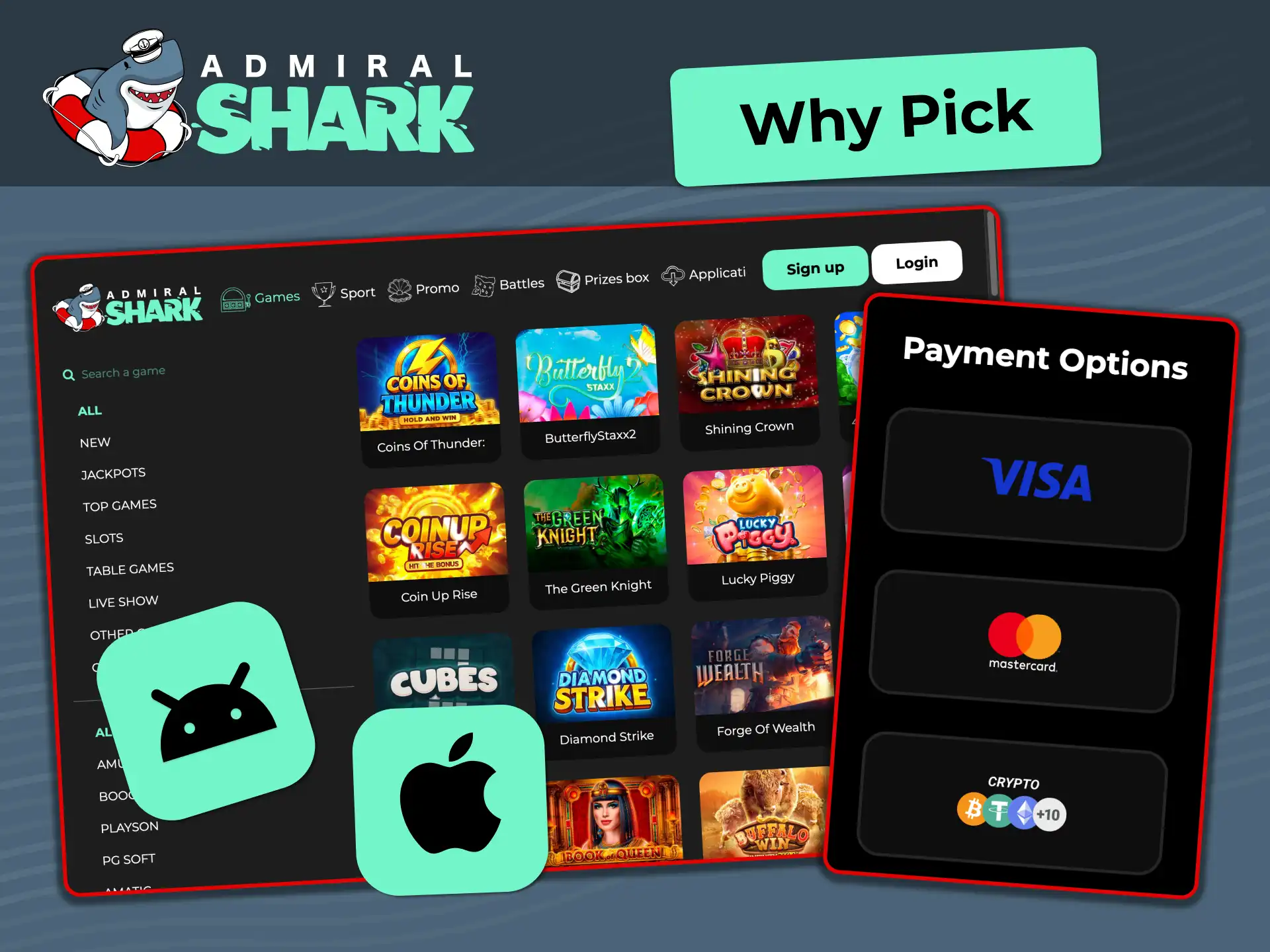 Discover why UK players pick Admiral Shark for GBP payments, top casino games, and sports betting.