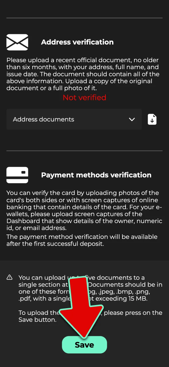 Verify your email address and upload identity documents to secure your Admiral Shark profile and set custom deposit limits.