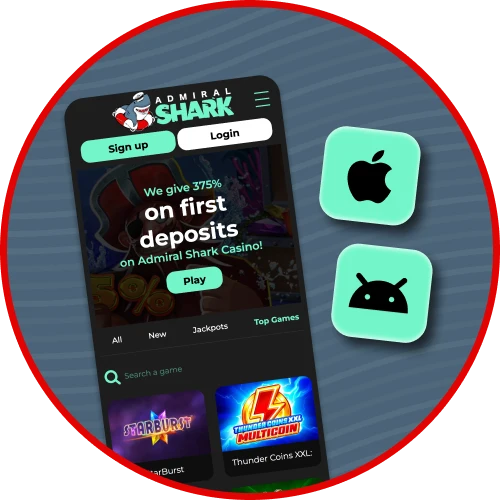 Join Admiral Shark on your smartphone and start playing instantly.