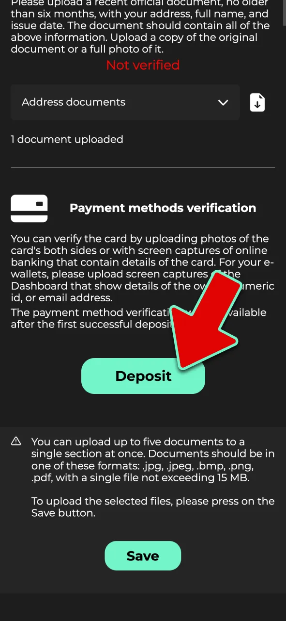 Verify your payment method at Admiral Shark to unlock quick payouts.